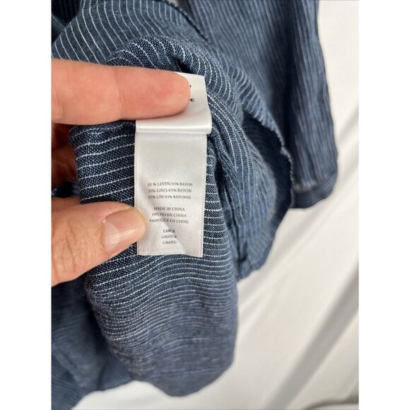 Rails Juliette Salem Stripe Linen-Rayon Midi Dress Women’s Size L - Picture 8 of 16